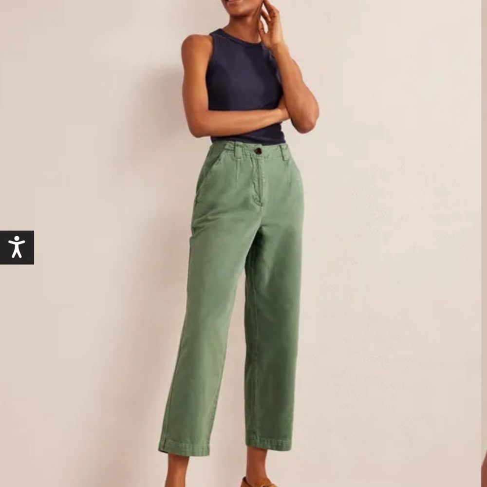 Biden Casual Cotton Pants Seaspray green 12 L NWT canvas khakis